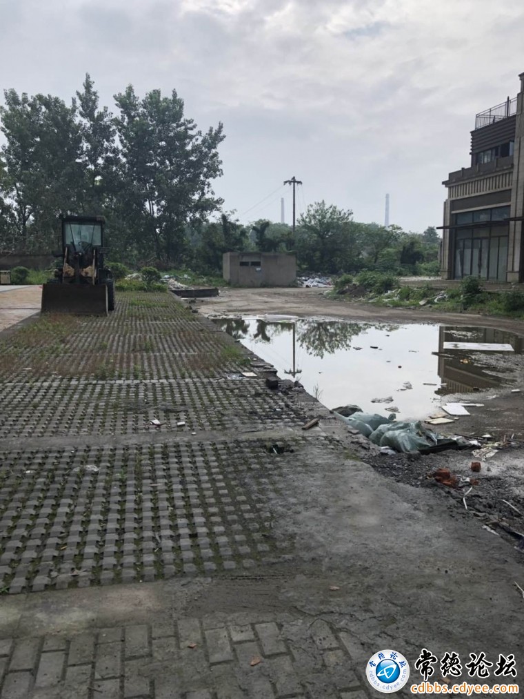 小区内部道路水坑